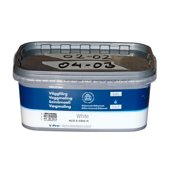 Valkoinen Biltema seinämaali