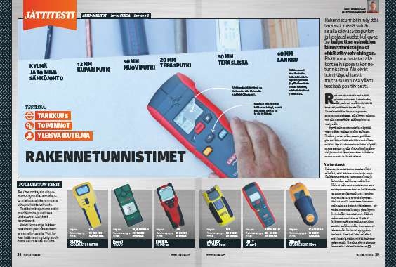 Rakenneilmaisin testi