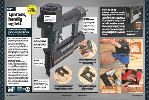 Spikerpistol trykkluft test