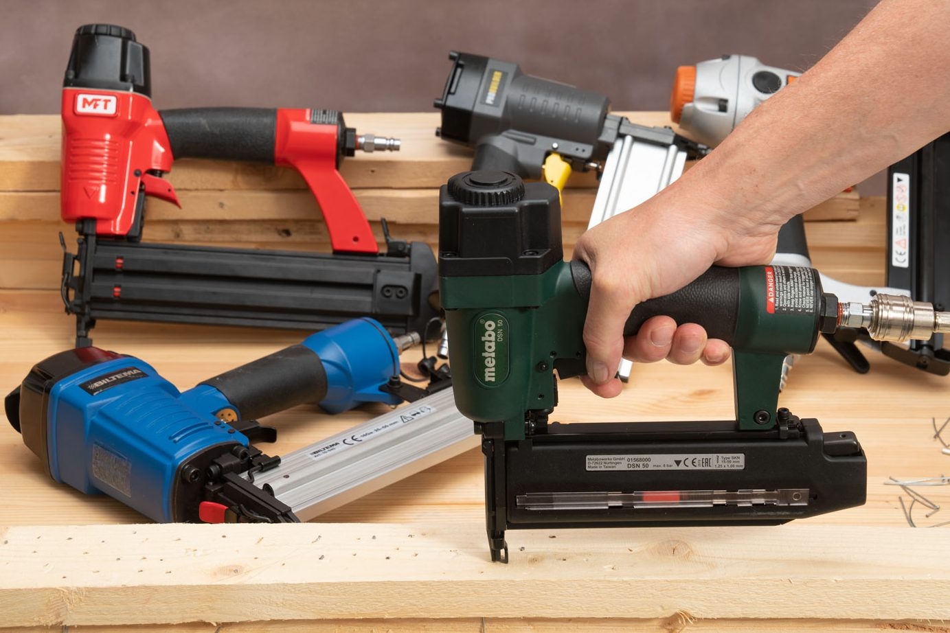 Spikpistol tryckluft test