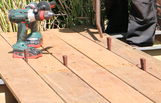 Terrassebrædder: Brug afstandsklodser