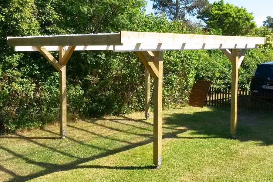 Kjempestore skruer ned i bakken; da slipper du å grave og støpe.