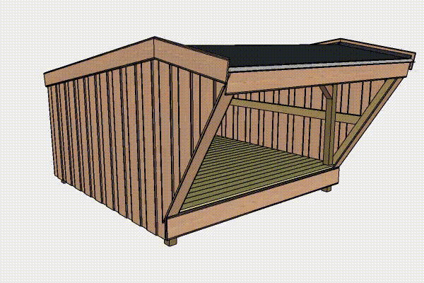 3D-modell: Bygg selv gapahuk