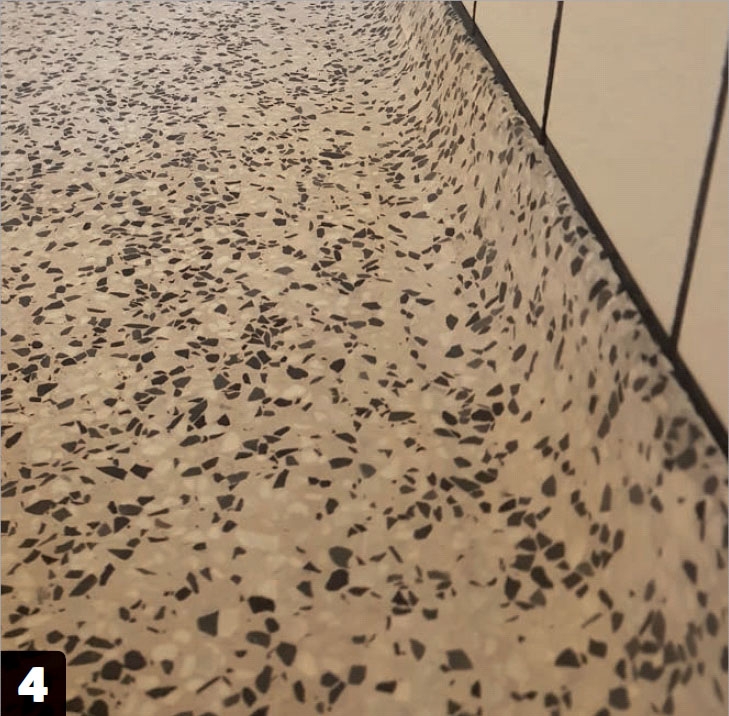 Terrazzogulv badeværelse