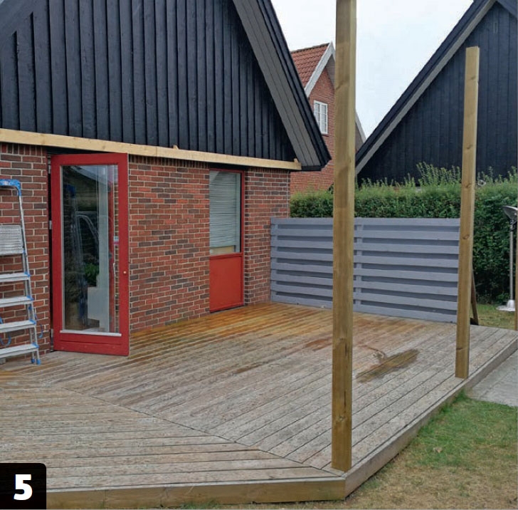 Overdækket terrasse træ