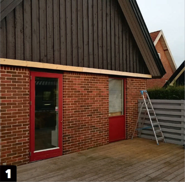 Enkel överbyggnad av terrassen