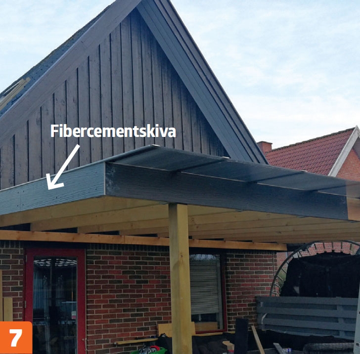 Enkel överbyggnad av terrassen