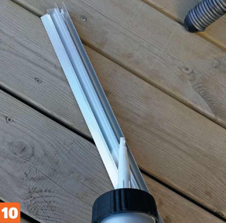 Enkel överbyggnad av terrassen