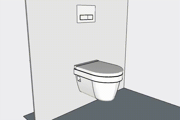 Væghængt toilet montering