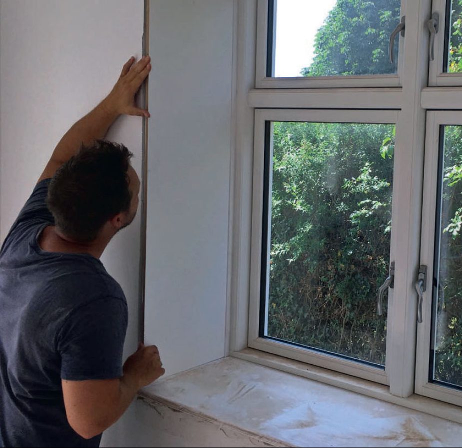 Inddækning vinduer indvendig | Lysning vindue