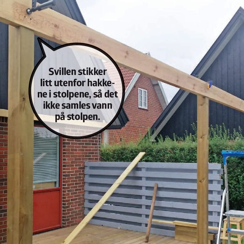 Overbygg til terrassen | Enkelt tak over terrasse