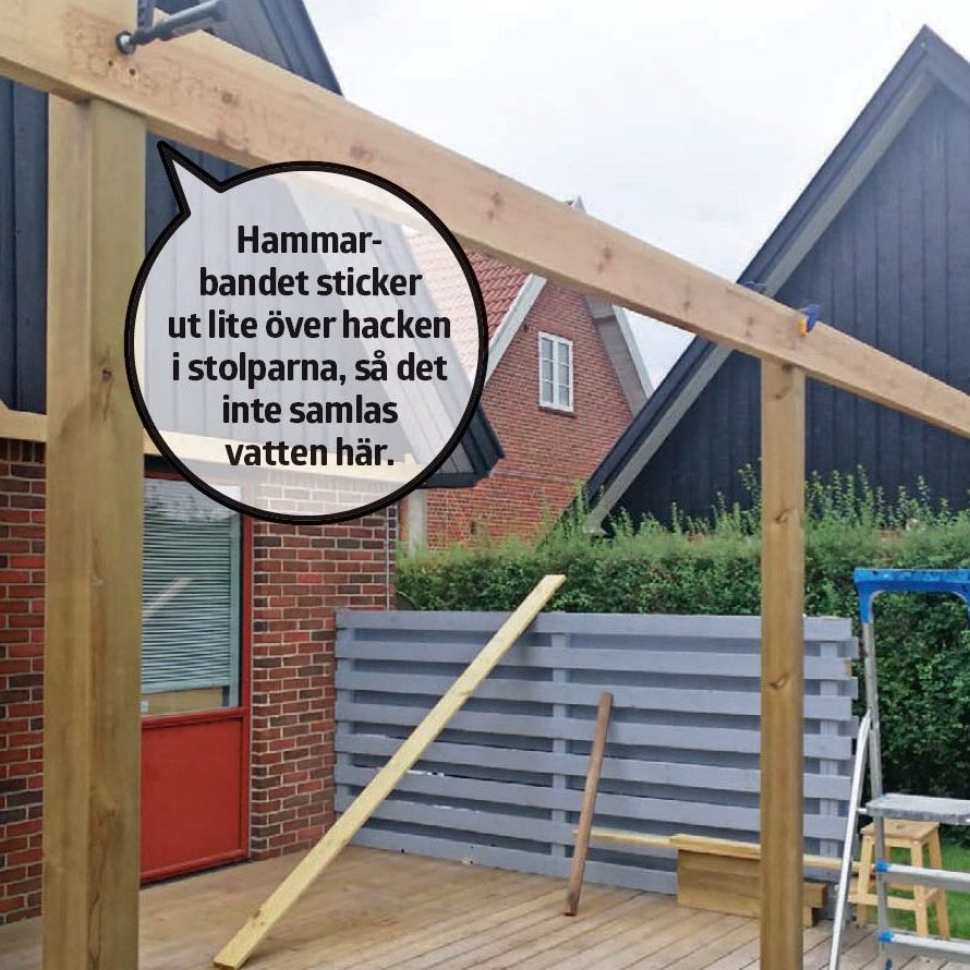 Enkel överbyggnad av terrassen