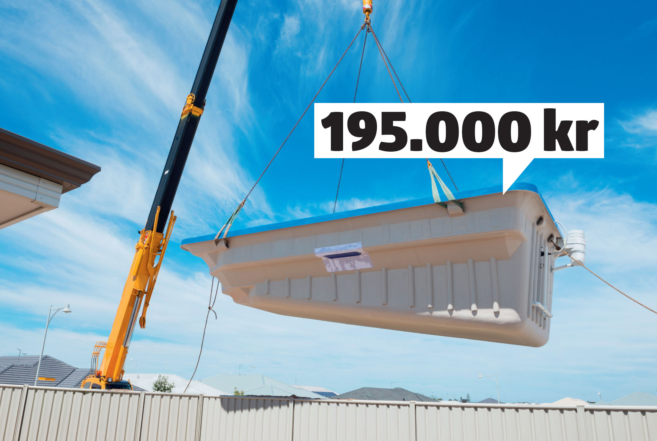 Swimmingpool med 3 olika prislappar