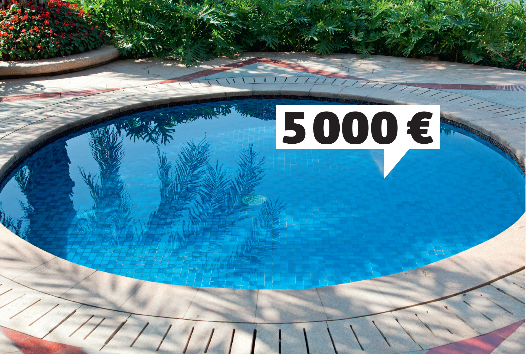 Uima-allas kolmella eri budjetilla