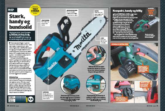 Test af små motorsave