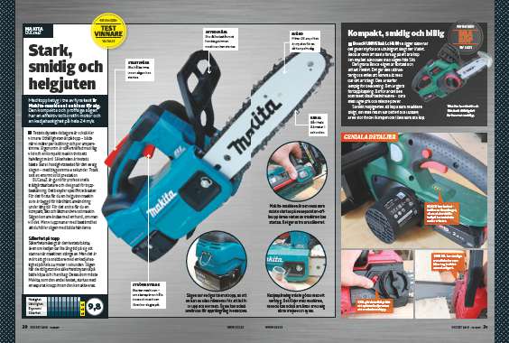 Enhands motorsåg test