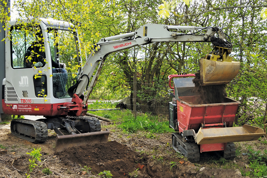 Det kostar från ca 1.000 kr per dygn att hyra en minigrävare.