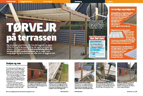 Overdækket terrasse træ