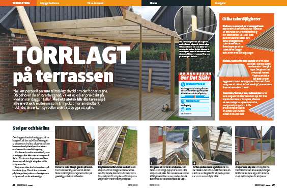 Enkel överbyggnad av terrassen