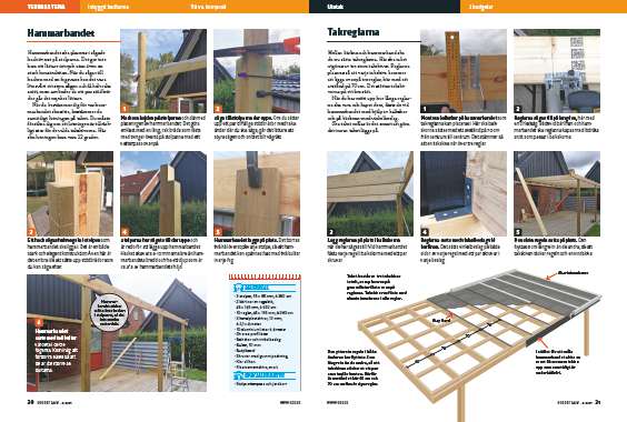 Enkel överbyggnad av terrassen