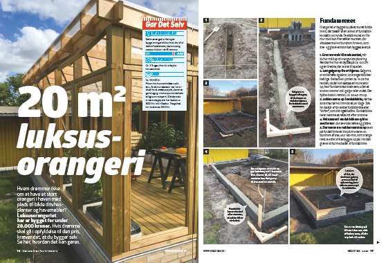 Orangeri med muret sokkel