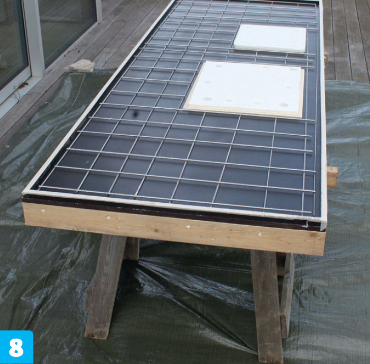 Terrazzo benkeplate: Benkeplaten