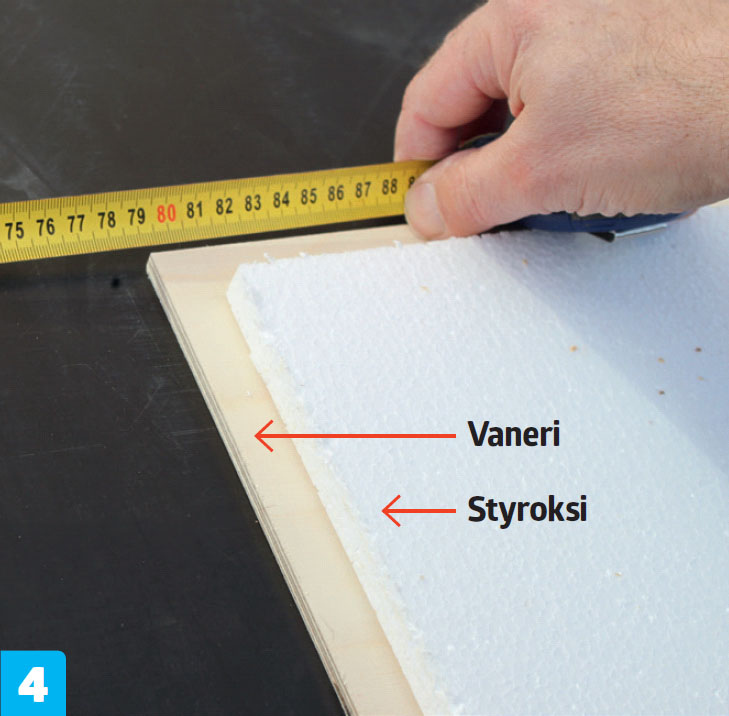 Terrazzo-pöytälevy: Merkitse lieden paikka
