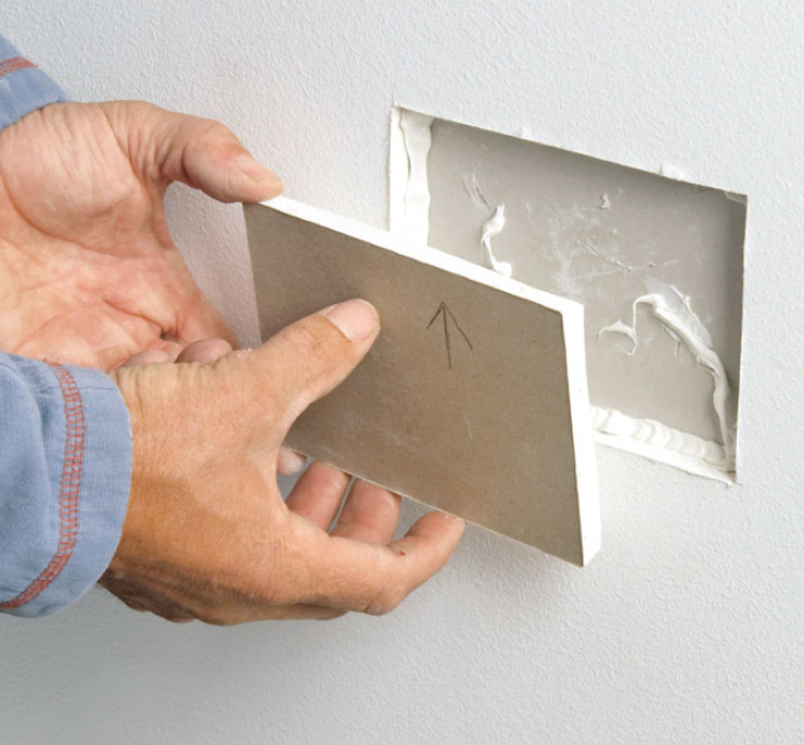 Fest det nye stykket i hullet