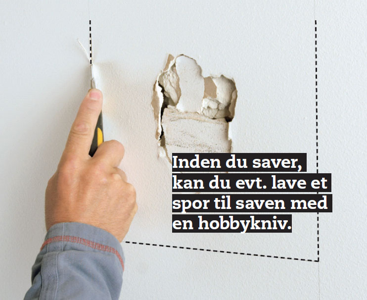 Reparation af store huller i væg