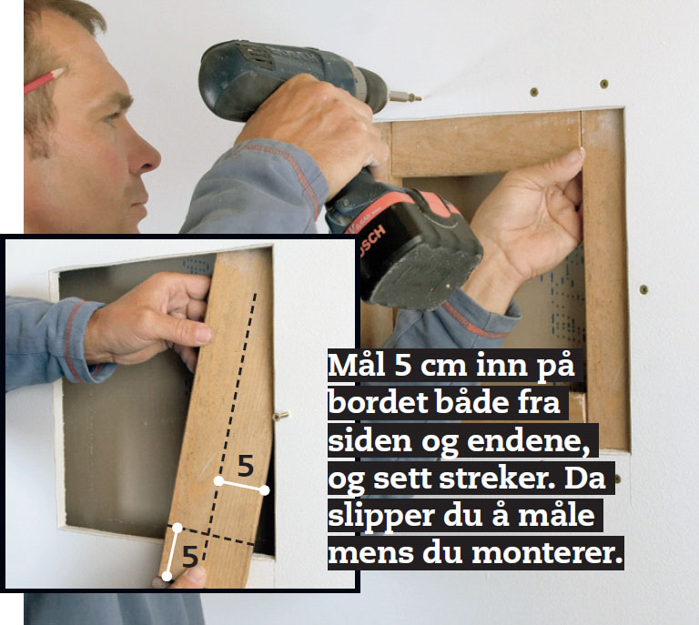 Sett opp noen bord på den innvendige siden