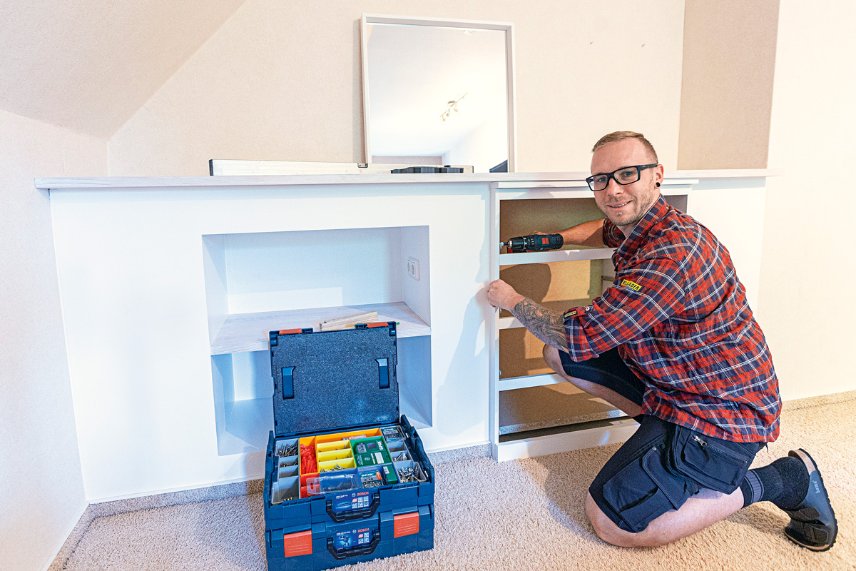 Rakentaminen sujuu helposti ja nopeasti, jos käytät kalusteen pohjana valmista lipastoa.