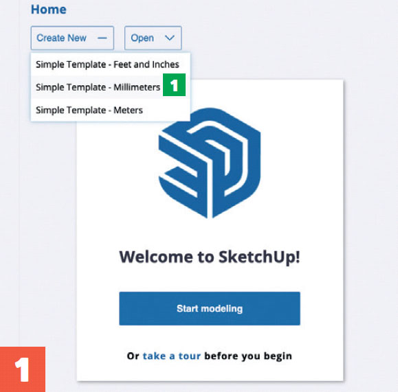 Enkelt tegneprogram gratis: Login i det gratis tegneprogrammet SketchUp