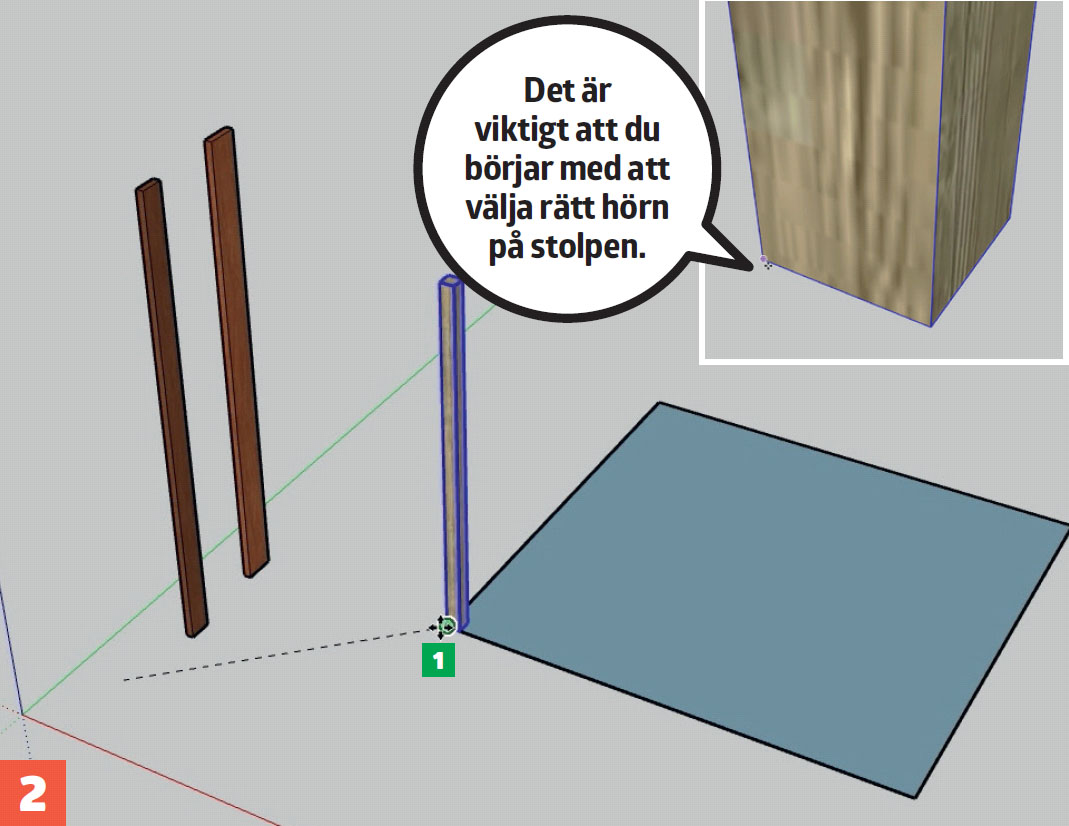 Gratis ritprogram: Det är viktigt att du börjar med att välja rätt hörn på stolpen.