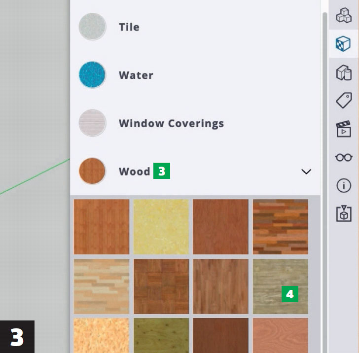 Ritprogram dator: Ytor av trä i ritprogrammet SketchUp