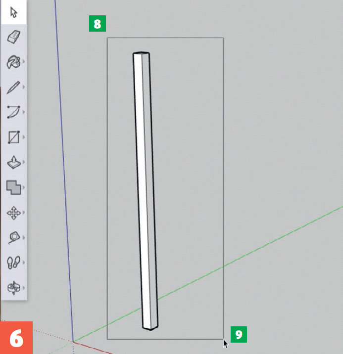 3d suunnitteluohjelma: Loitonna vetämällä hiiren rullaa taaksepäin.
