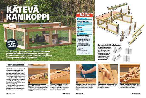 Rakenna kanikoppi: Rakenna kätevä kanikoppi kevyistä moduuleista