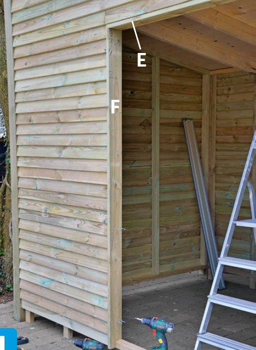 Byg selv karm til dobbeltdør til skur