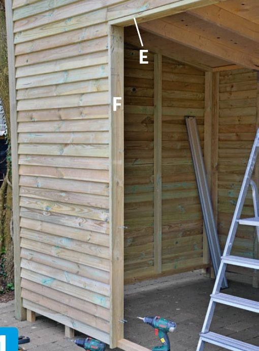 Bygg själv karm till dubbeldörr till förråd