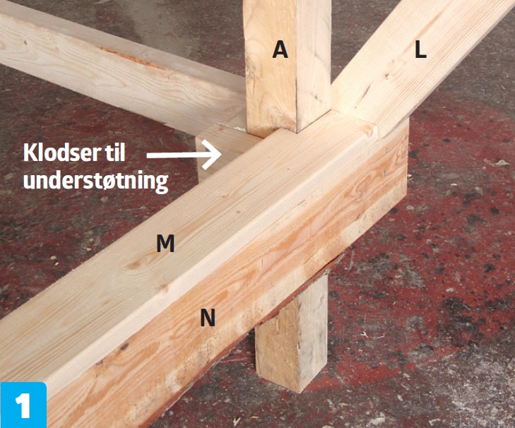 De første gulvbrædder til shelter monteres