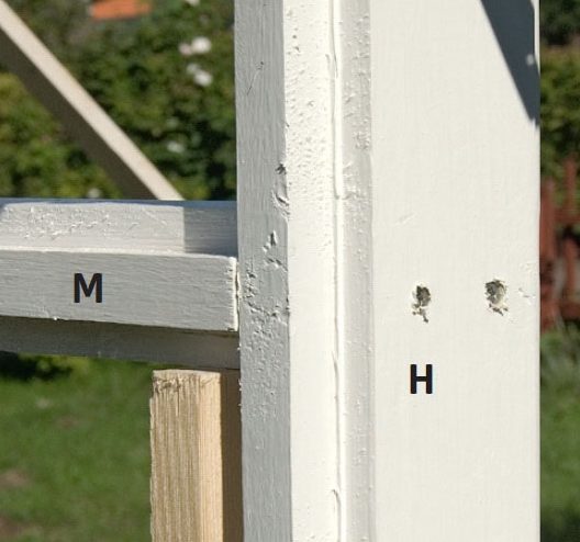 Kasvihuoneen pienan pään kiinnittäminen