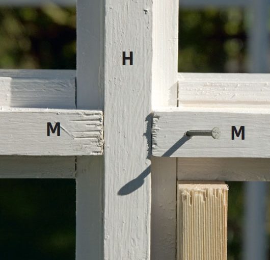 Kasvihuoneen pienan toisen pään kiinnittäminen