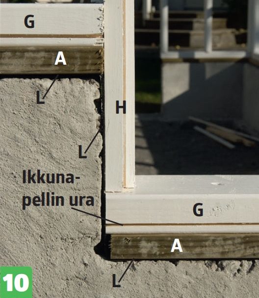 Kasvihuoneen tolppien ja pienojen kiinnitys