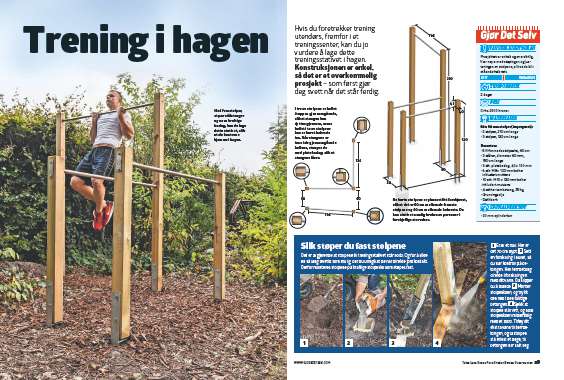 Bygge treningsstativ i hagen