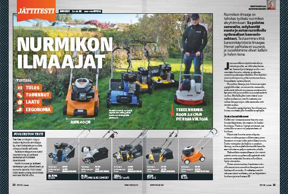 Nurmikon ilmaaja testi