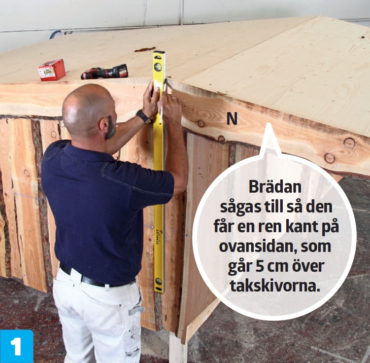 Bygga vindskydd vindskivorna monteras