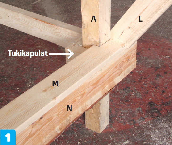 Laavun lattialautojen asennus