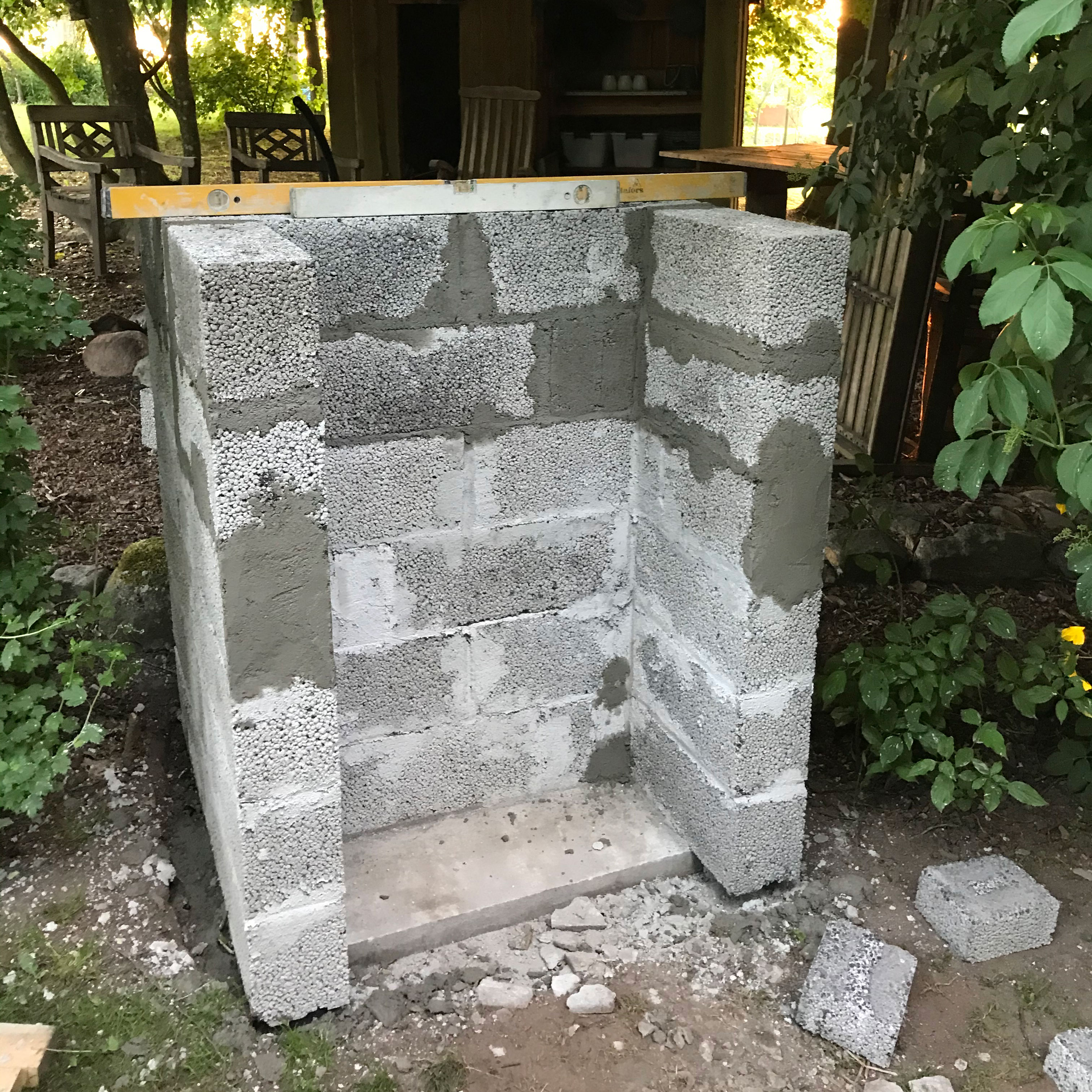 Muret pizzaovn fundament