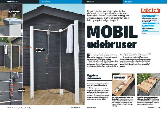 Mobil udendørsbruser afskærmning