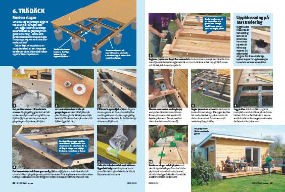 Bygge isolerad stuga med trädäck