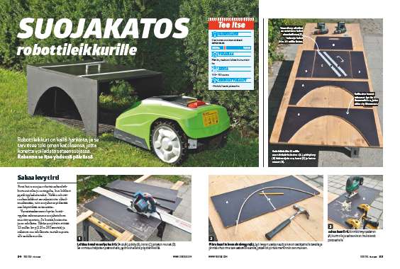 Rakenna tallipaikka robottiruohonleikkurille